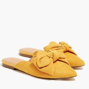 JCrew Factory Bow Slides in Burnt Ochre, size 8